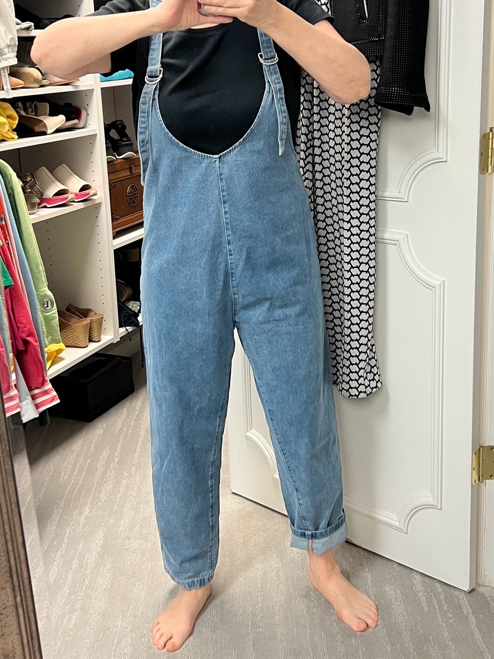 Classic Light Blue Denim Overalls for Women